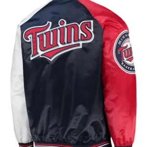 Minnesota Twins Raglan Navy Red Varsity Jacket