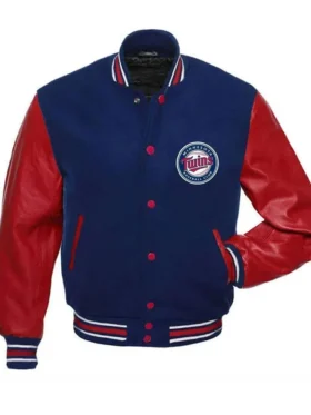 Minnesota Twins Red and Blue Varsity Jacket