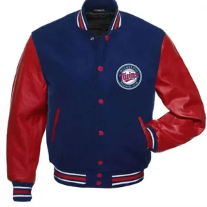 Minnesota Twins Red and Blue Varsity Jacket