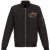 Minnesota Wild Black Bomber Jacket