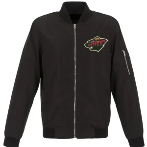 Minnesota Wild Black Bomber Jacket