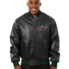 Minnesota Wild Black Leather Jacket