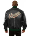 Minnesota Wild Black Leather Jacket Back
