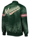 Minnesota Wild Green Satin Jacket Back