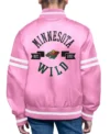 Minnesota Wild Pink Full Snap Pink Jacket Back