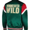 Minnesota Wild Satin Full Snap Jacket Back