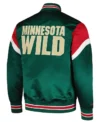 Minnesota Wild Satin Full Snap Jacket Back
