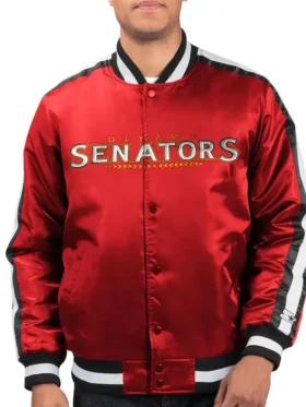 Miracle O Line Ottawa Senators Red Satin Jacket