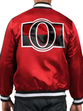 Miracle O Line Ottawa Senators Red Satin Jacket Back