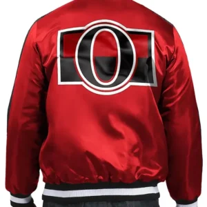 Miracle O Line Ottawa Senators Red Satin Jacket Back