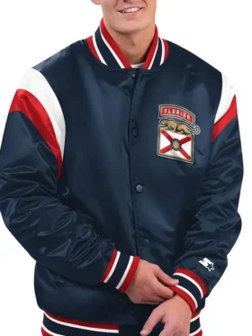 Mireya Florida Panthers Shut Out Satin Varsity Jacket