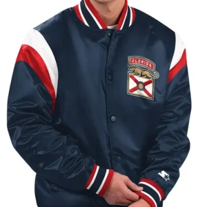 Mireya Florida Panthers Shut Out Satin Varsity Jacket