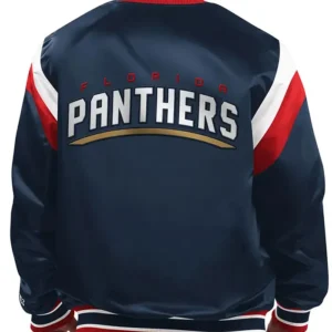Mireya Florida Panthers Shut Out Satin Varsity Jacket Back