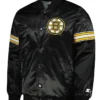 Missouri Boston Bruins Pick and Roll Black Satin Varsity Jacket
