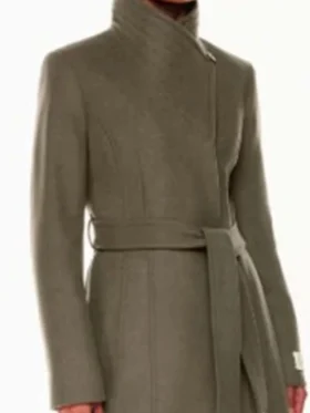 Molly Parker Doc Grey Wrap Coat For Sale