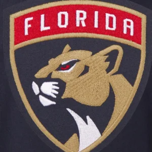 Monte Florida Panthers Bomber Navy Blue Wool Jacket For Sale