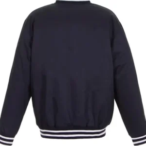 Montreal Canadiens Front Hit Poly Twill Navy Varsity Jacket Back