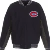 Montreal Canadiens Poly Twill Wool Accent Navy Jacket