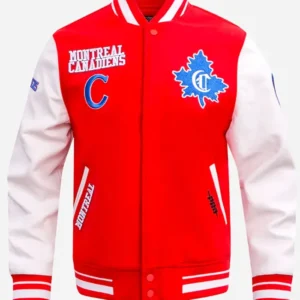Montreal Canadiens Retro Classic Rib Red Varsity Jacket
