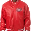 Montreal Canadiens Varsity Red Leather Jacket