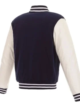 Morton Florida Panthers Navy and White Varsity Jacket Back