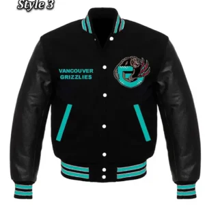 NBA Vancouver Grizzlies Black Wool Varsity Jacket For Mens and Womens