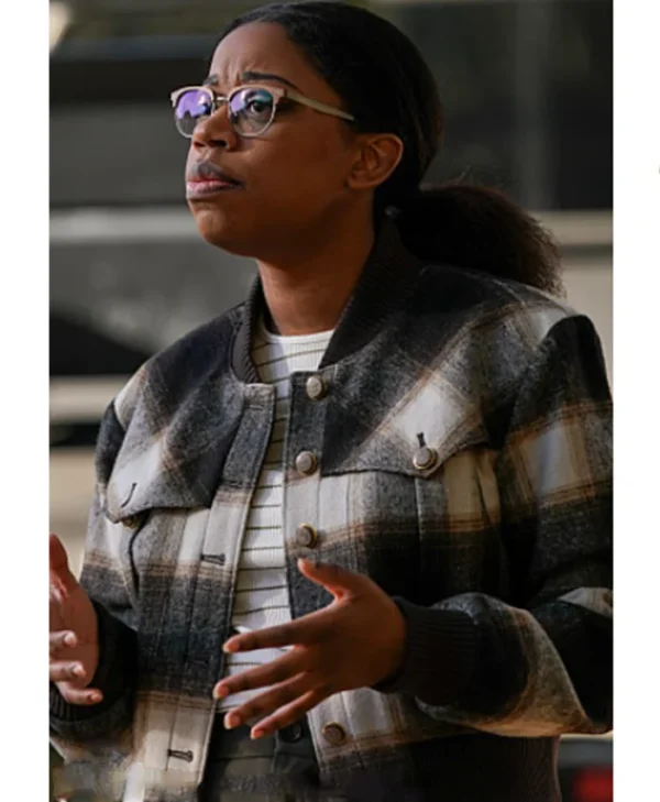 NCIS Kasie Hines Plaid Bomber Jacket