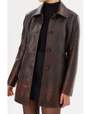NCIS Origins S01 Cecilia Dominguez Leather Coat For Sale