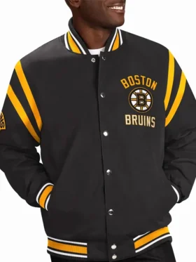 NHL Boston Bruins Tailback Black Varsity Jacket