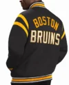 NHL Boston Bruins Tailback Black Varsity Jacket Back
