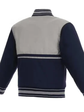 NHL Florida Panthers Youth Poly Twill Navy and Gray Jacket Back