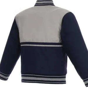 NHL Florida Panthers Youth Poly Twill Navy and Gray Jacket Back