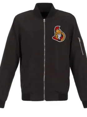NHL Ottawa Senators Black Lightweight Bomber Jacket