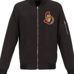 NHL Ottawa Senators Black Lightweight Bomber Jacket