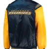 Nashville Predators Blue And Yellow Satin Jacket Back