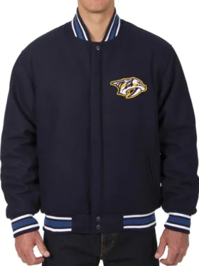 Nashville Predators Blue Bomber Jacket