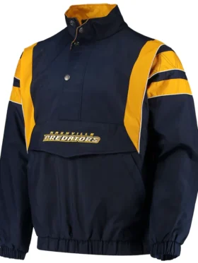 Nashville Predators Blue Half Zip Jacket