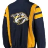 Nashville Predators Blue Half Zip Jacket Back