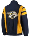 Nashville Predators Blue Half Zip Jacket Back