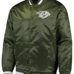 Nashville Predators Green Starter Satin Jacket