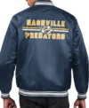 Nashville Predators Printed Logo Starter Jacket Back