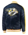 Nashville Predators Varsity Satin Jacket Back