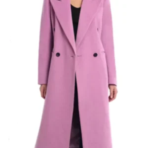 Natalia General Hospital Purple Wool Coat For Sale