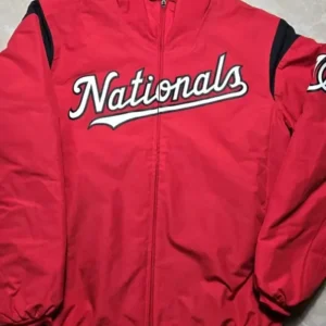 Nationals Red Vintage Zipper Jacket