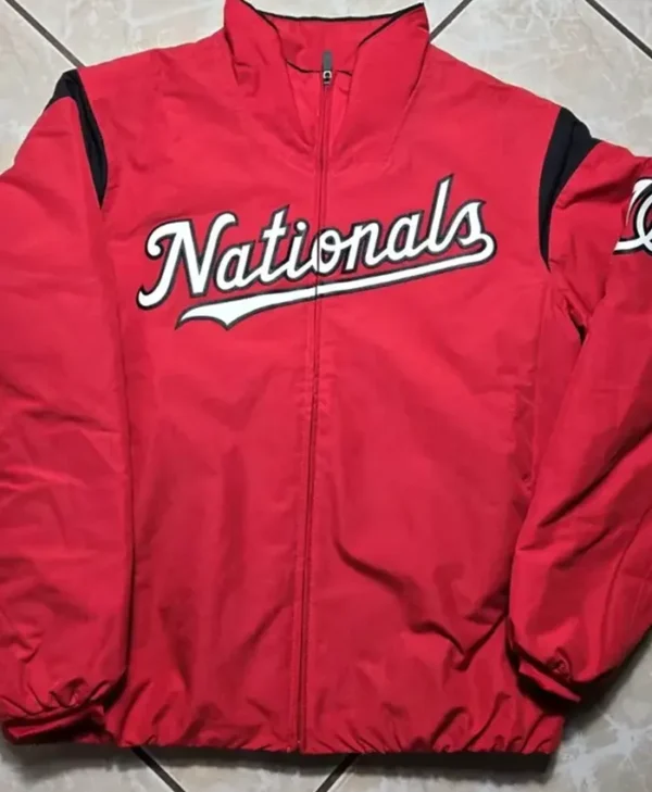 Nationals Red Vintage Zipper Jacket