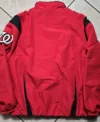 Nationals Red Vintage Zipper Jacket Back