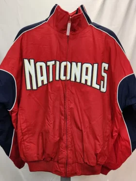 Nationals Vintage Red Bomber Jacket