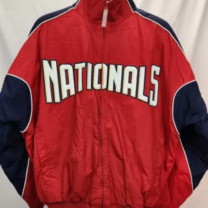 Nationals Vintage Red Bomber Jacket