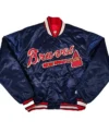 Navy Blue Vintage Braves Starter Jacket 90s