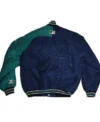 Navy Blue Vintage Mariners Bomber Jacket Back